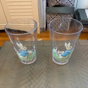 Pottery Barn Kids plastic Peter Rabbit tumblers - set of 2